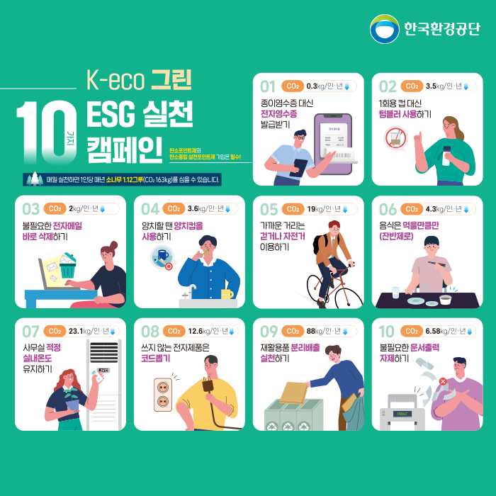 한국환경공단, K-eco 그린 ESG 실천 캠페인